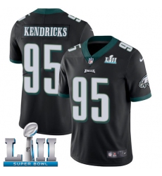 Men's Nike Philadelphia Eagles #95 Mychal Kendricks Black Alternate Vapor Untouchable Limited Player Super Bowl LII NFL Jersey