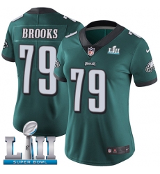 Women's Nike Philadelphia Eagles #79 Brandon Brooks Midnight Green Team Color Vapor Untouchable Limited Player Super Bowl LII NFL Jersey