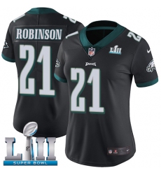 Women's Nike Philadelphia Eagles #21 Patrick Robinson Black Alternate Vapor Untouchable Limited Player Super Bowl LII NFL Jersey