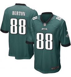 Men's Nike Philadelphia Eagles #88 Trey Burton Game Midnight Green Team Color NFL Jersey