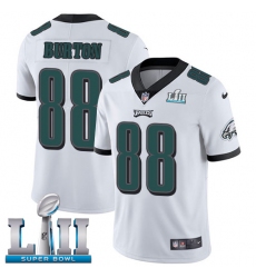 Men's Nike Philadelphia Eagles #88 Trey Burton White Vapor Untouchable Limited Player Super Bowl LII NFL Jersey