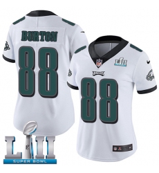 Women's Nike Philadelphia Eagles #88 Trey Burton White Vapor Untouchable Limited Player Super Bowl LII NFL Jersey
