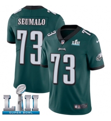 Men's Nike Philadelphia Eagles #73 Isaac Seumalo Midnight Green Team Color Vapor Untouchable Limited Player Super Bowl LII NFL Jersey
