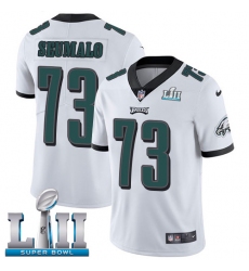 Youth Nike Philadelphia Eagles #73 Isaac Seumalo White Vapor Untouchable Limited Player Super Bowl LII NFL Jersey