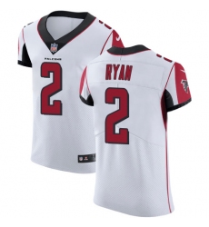 Men's Nike Atlanta Falcons #2 Matt Ryan White Vapor Untouchable Elite Player NFL Jersey