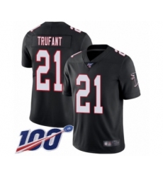 Men's Atlanta Falcons #21 Desmond Trufant Black Alternate Vapor Untouchable Limited Player 100th Season Football Jersey
