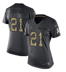 Women's Nike Atlanta Falcons #21 Desmond Trufant Limited Black 2016 Salute to Service NFL Jersey