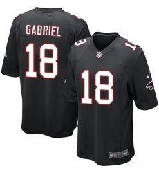 Men's Nike Atlanta Falcons #18 Taylor Gabriel Game Black Alternate NFL Jersey