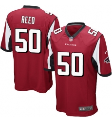 Men's Nike Atlanta Falcons #50 Brooks Reed Game Red Team Color NFL Jersey