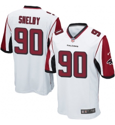 Men's Nike Atlanta Falcons #90 Derrick Shelby Game White NFL Jersey