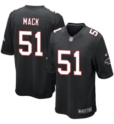 Men's Nike Atlanta Falcons #51 Alex Mack Game Black Alternate NFL Jersey