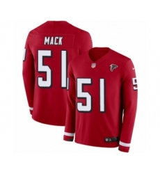 Youth Nike Atlanta Falcons #51 Alex Mack Limited Red Therma Long Sleeve NFL Jersey