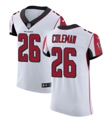 Men's Nike Atlanta Falcons #26 Tevin Coleman White Vapor Untouchable Elite Player NFL Jersey