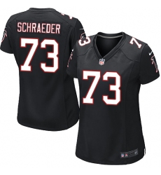 Women's Nike Atlanta Falcons #73 Ryan Schraeder Game Black Alternate NFL Jersey