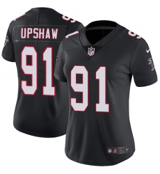 Women's Nike Atlanta Falcons #91 Courtney Upshaw Black Alternate Vapor Untouchable Limited Player NFL Jersey