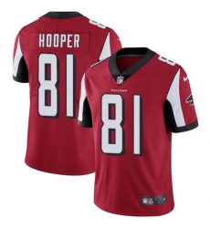 Men's Nike Atlanta Falcons #81 Austin Hooper Red Team Color Vapor Untouchable Limited Player NFL Jersey