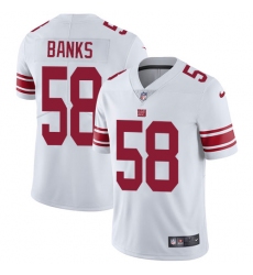 Men's Nike New York Giants #58 Carl Banks White Vapor Untouchable Limited Player NFL Jersey
