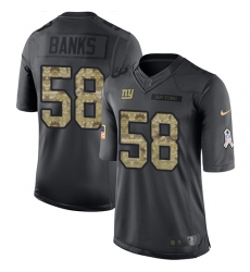 Youth Nike New York Giants #58 Carl Banks Limited Black 2016 Salute to Service NFL Jersey