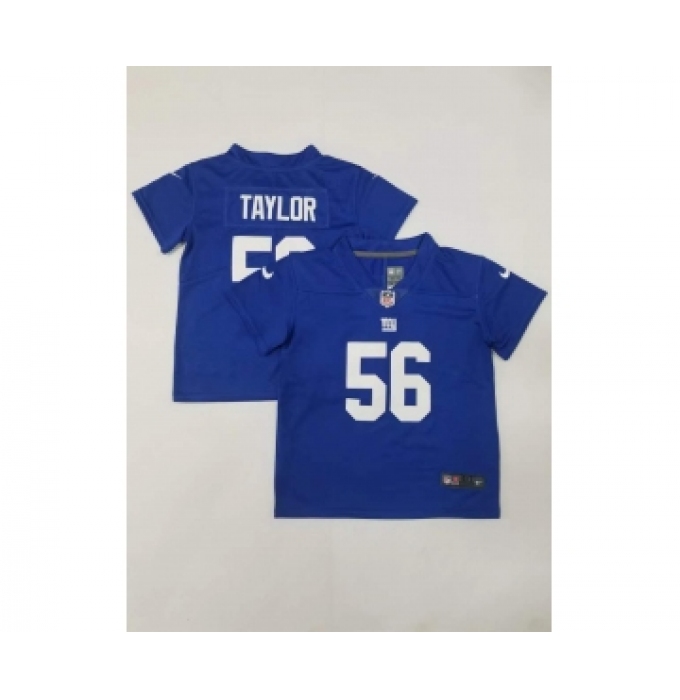 Toddler New York Giants #56 Lawrence Taylor Limited Blue Vapor Stitched Jersey