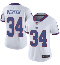 Women's Nike New York Giants #34 Shane Vereen Limited White Rush Vapor Untouchable NFL Jersey