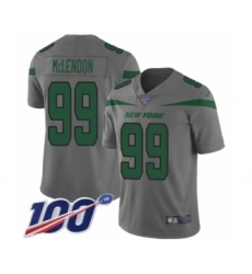 Youth New York Jets #99 Steve McLendon Limited Gray Inverted Legend 100th Season Football Jersey