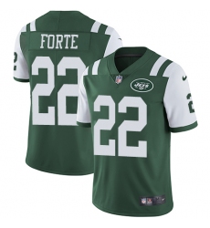 Men's Nike New York Jets #22 Matt Forte Green Team Color Vapor Untouchable Limited Player NFL Jersey