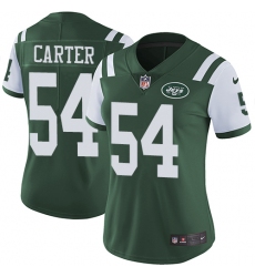 Women's Nike New York Jets #54 Bruce Carter Green Team Color Vapor Untouchable Limited Player NFL Jersey