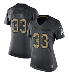Women's Nike New York Jets #33 Jamal Adams Limited Black 2016 Salute to Service NFL Jersey