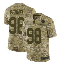 Youth Nike New York Jets #98 Mike Pennel Limited Camo 2018 Salute to Service NFL Jersey
