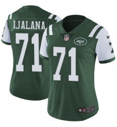 Women's Nike New York Jets #71 Ben Ijalana Green Team Color Vapor Untouchable Limited Player NFL Jersey