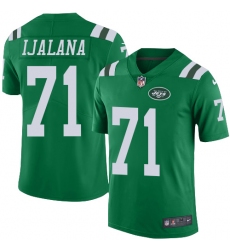 Youth Nike New York Jets #71 Ben Ijalana Limited Green Rush Vapor Untouchable NFL Jersey