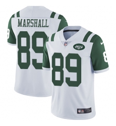 Men's Nike New York Jets #89 Jalin Marshall White Vapor Untouchable Limited Player NFL Jersey
