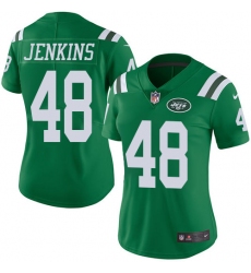Women's Nike New York Jets #48 Jordan Jenkins Limited Green Rush Vapor Untouchable NFL Jersey
