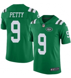 Youth Nike New York Jets #9 Bryce Petty Limited Green Rush Vapor Untouchable NFL Jersey