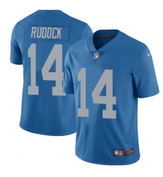 Men's Nike Detroit Lions #14 Jake Rudock Limited Blue Alternate Vapor Untouchable NFL Jersey