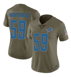 Women's Nike Detroit Lions #59 Tahir Whitehead Limited Olive 2017 Salute to Service NFL Jersey