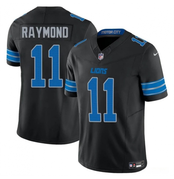 Men's Detroit Lions #11 Kalif Raymond Black 2024 F.U.S.E. 2nd Alternate Vapor Limited Football Stitched Jersey