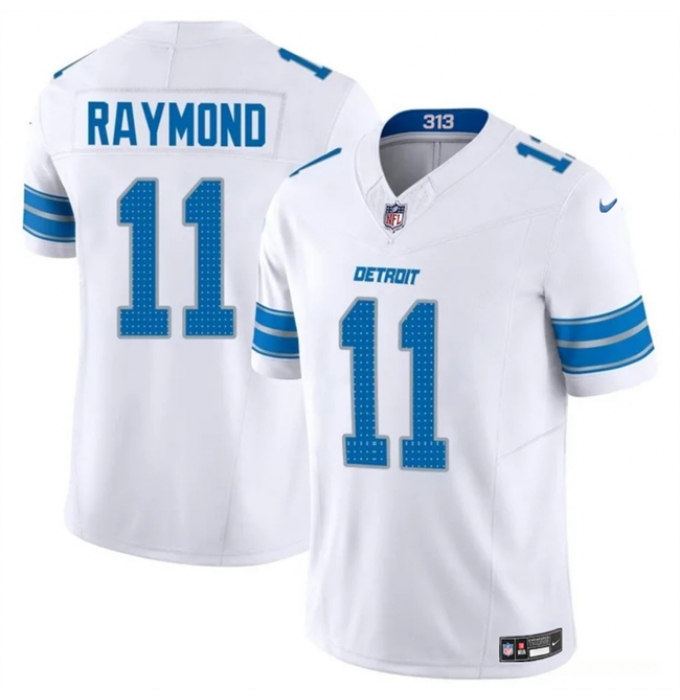 Men's Detroit Lions #11 Kalif Raymond White 2024 F.U.S.E. Vapor Limited Football Stitched Jersey