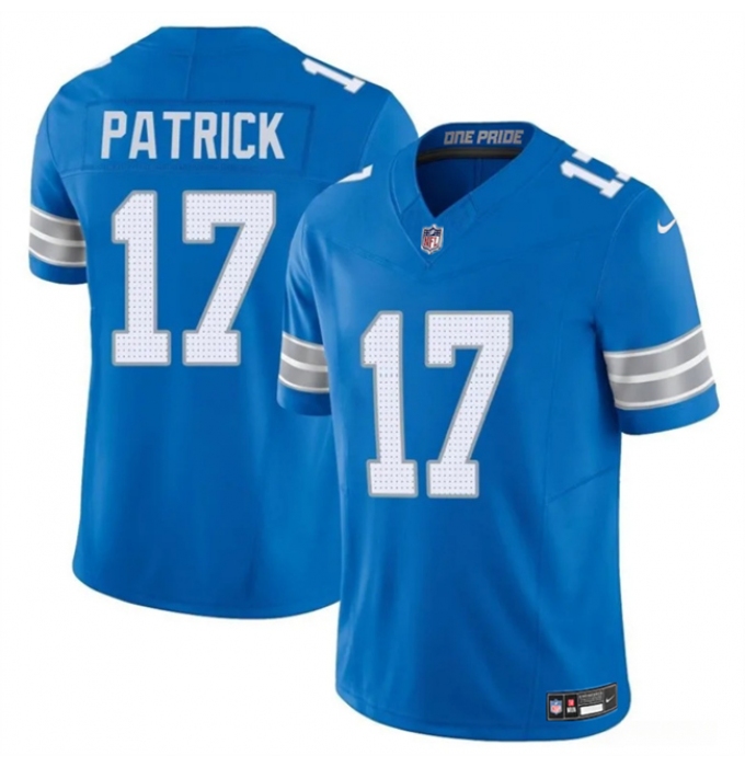 Men's Detroit Lions #17 Tim Patrickn Blue 2024 F.U.S.E. Vapor Limited Football Stitched Jersey