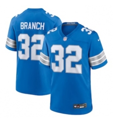 Men's Detroit Lions #32 Brian Branch Blue 2nd Alternate Game Nike Jersey