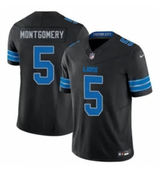 Youth Detroit Lions #5 David Montgomery Black 2024 F U S E Vapor Limited Stitched Jersey