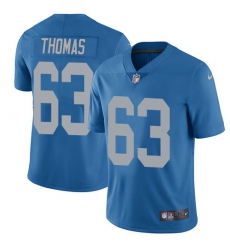 Youth Nike Detroit Lions #63 Brandon Thomas Limited Blue Alternate Vapor Untouchable NFL Jersey