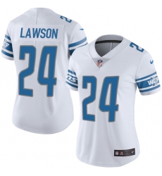 Women's Nike Detroit Lions #24 Nevin Lawson Limited White Vapor Untouchable NFL Jersey