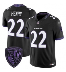 Men's Baltimore Ravens #22 Derrick Henry Black 2026 F.U.S.E. Alternate Vapor Limited Football Stitched Jersey