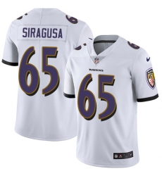 Men's Nike Baltimore Ravens #60 Nico Siragusa White Vapor Untouchable Limited Player NFL Jersey