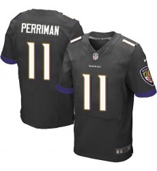 Men's Nike Baltimore Ravens #11 Breshad Perriman Elite Black Alternate NFL Jersey