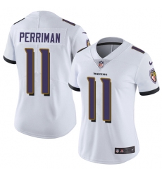 Women's Nike Baltimore Ravens #11 Breshad Perriman White Vapor Untouchable Limited Player NFL Jersey