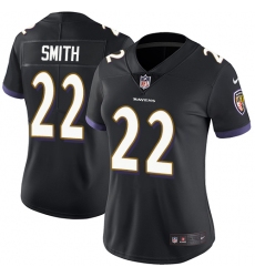 Women's Nike Baltimore Ravens #22 Jimmy Smith Black Alternate Vapor Untouchable Limited Player NFL Jersey