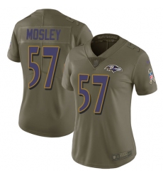Women's Nike Baltimore Ravens #57 C.J. Mosley Limited Olive 2017 Salute to Service NFL Jersey