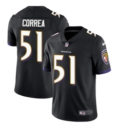 Youth Nike Baltimore Ravens #51 Kamalei Correa Black Alternate Vapor Untouchable Limited Player NFL Jersey